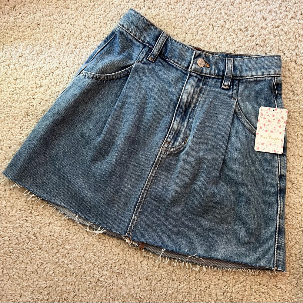 free people denim skirt (NWT)